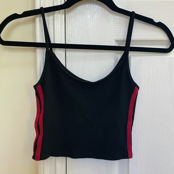 Brandy Melville Tops - Brandy Melville Skylar black tank w red stripes
